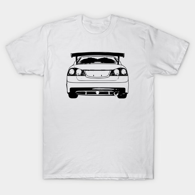Civic Type R FD2 Back View Sketch Art T-Shirt by DemangDesign